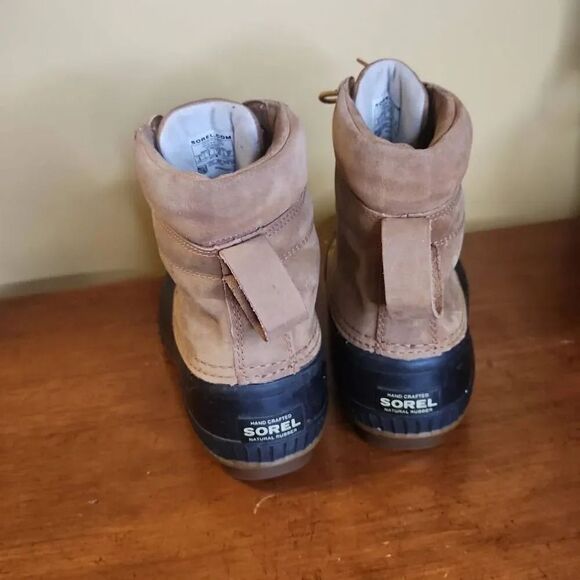 Sorel Cheyenne waterproof leather duck boots men's size 8 - Picture 4 of 8